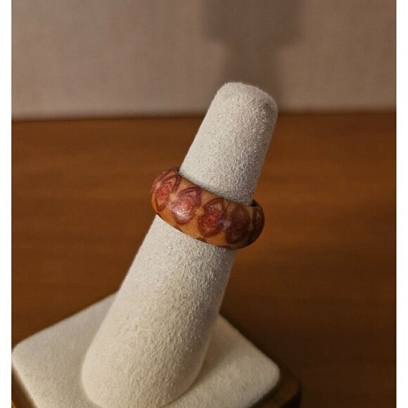 Size 5 Real Wood Unisex Ring Handcrafted Matte Finish Minimalist Jewelry - Picture 2 of 2